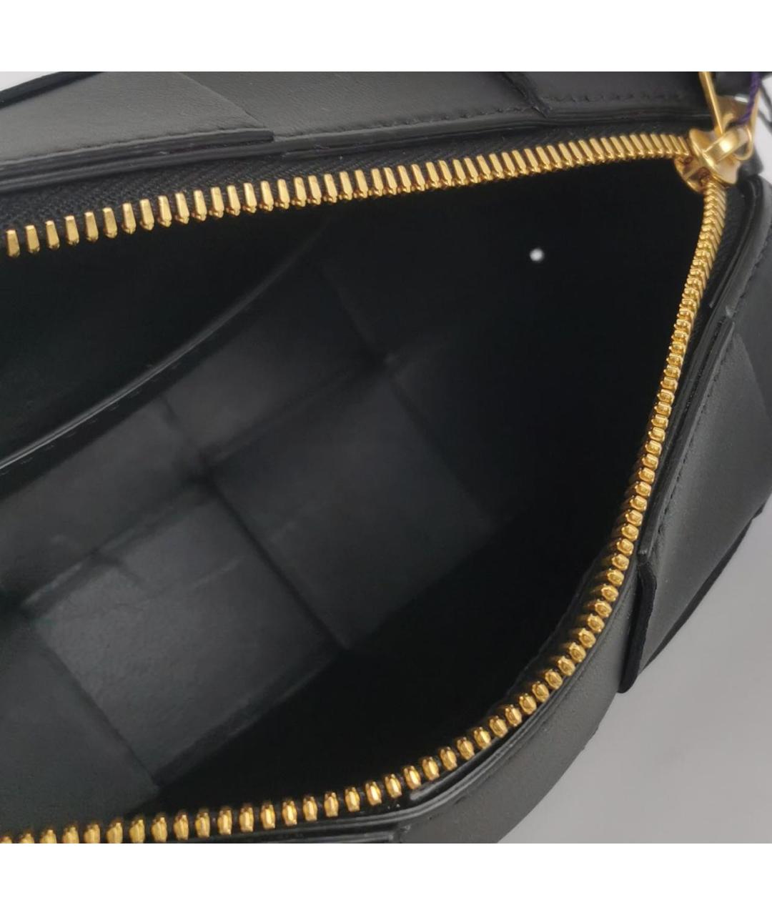 BOTTEGA VENETA Черная кожаная сумка с короткими ручками, фото 4