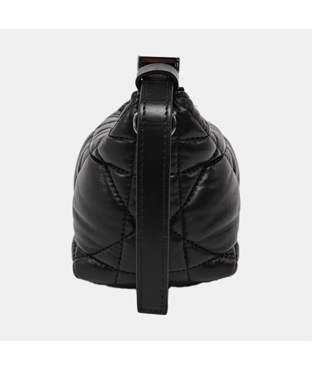 CHRISTIAN DIOR Черная кожаная сумка с короткими ручками, фото 2