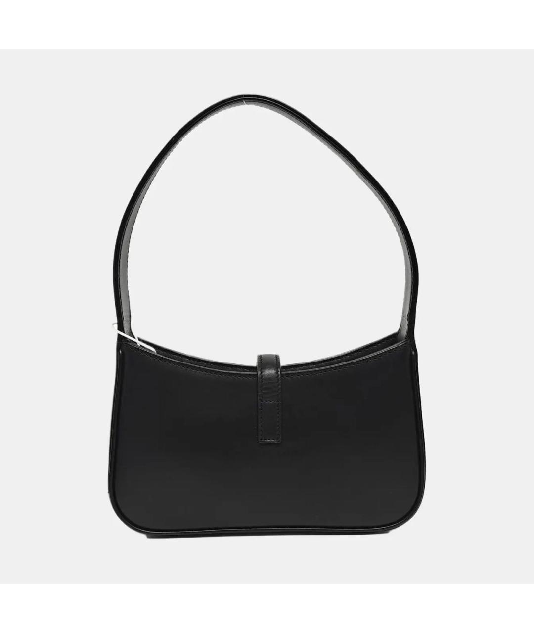 SAINT LAURENT Черная кожаная сумка с короткими ручками, фото 4