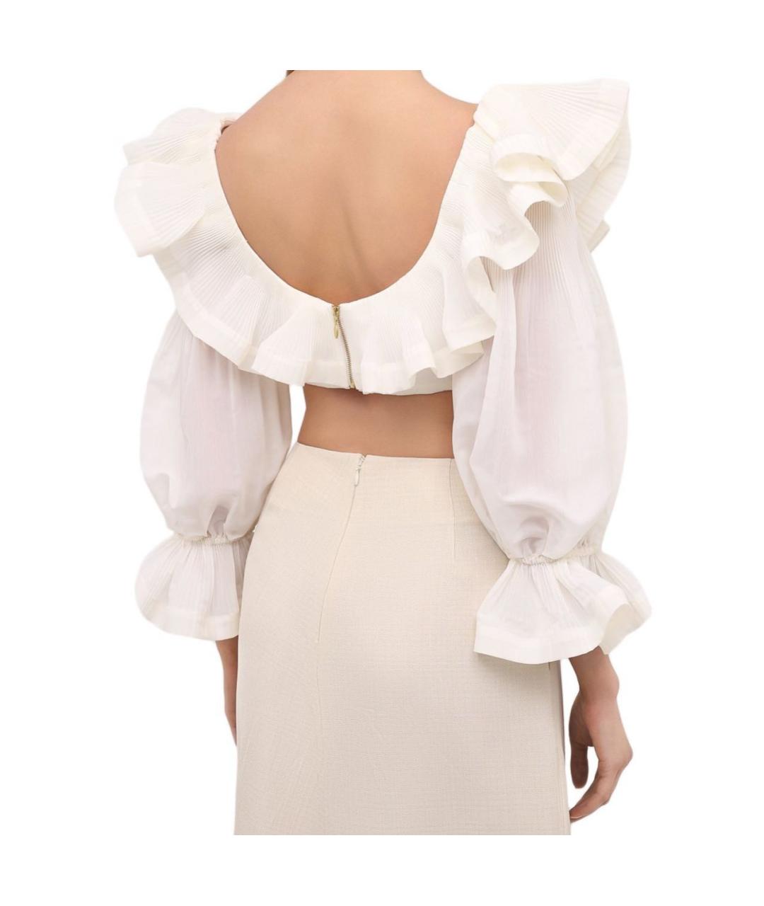 ZIMMERMANN Белая блузы, фото 3