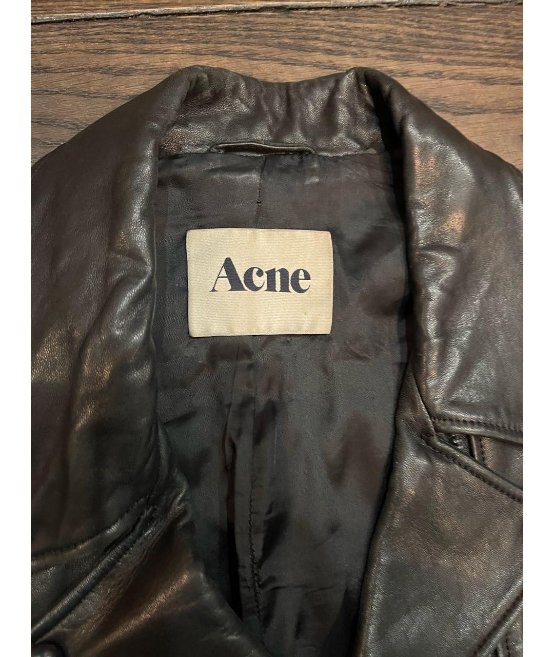 ACNE STUDIOS Черная кожаная куртка, фото 5