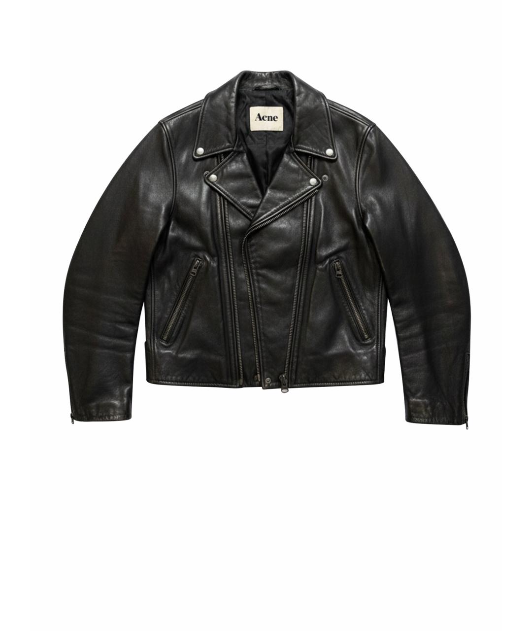 ACNE STUDIOS Черная кожаная куртка, фото 1