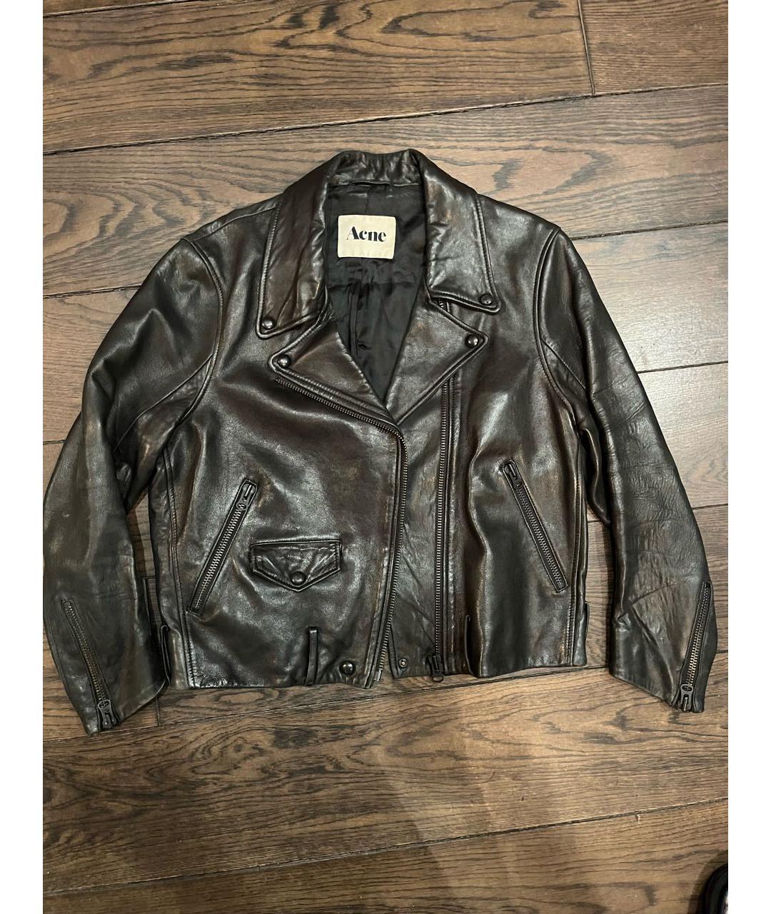 ACNE STUDIOS Черная кожаная куртка, фото 8