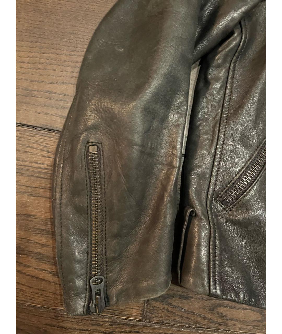 ACNE STUDIOS Черная кожаная куртка, фото 4