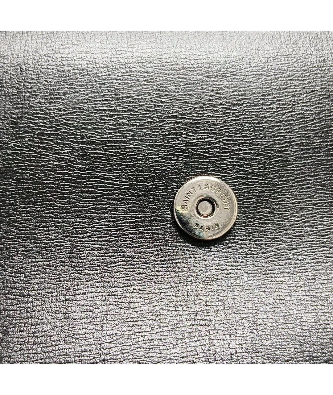 SAINT LAURENT Черная кожаная сумка через плечо, фото 7