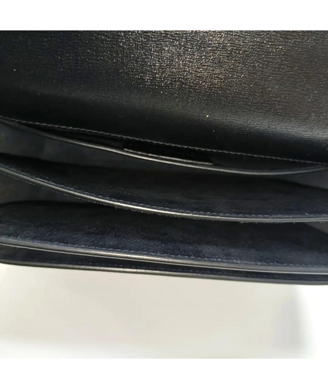SAINT LAURENT Черная кожаная сумка через плечо, фото 5