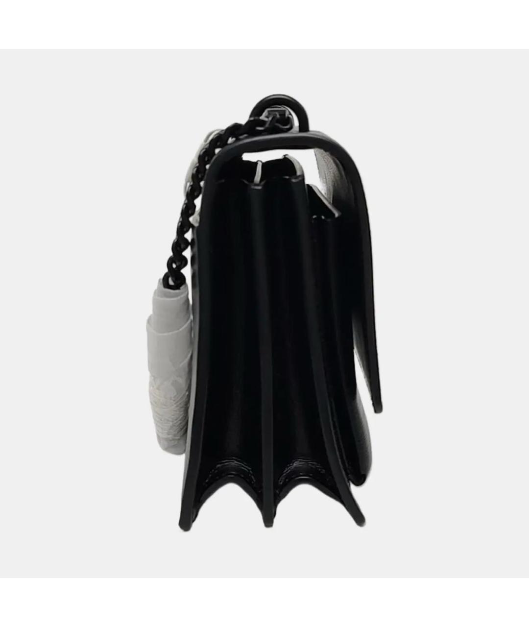 SAINT LAURENT Черная кожаная сумка через плечо, фото 3