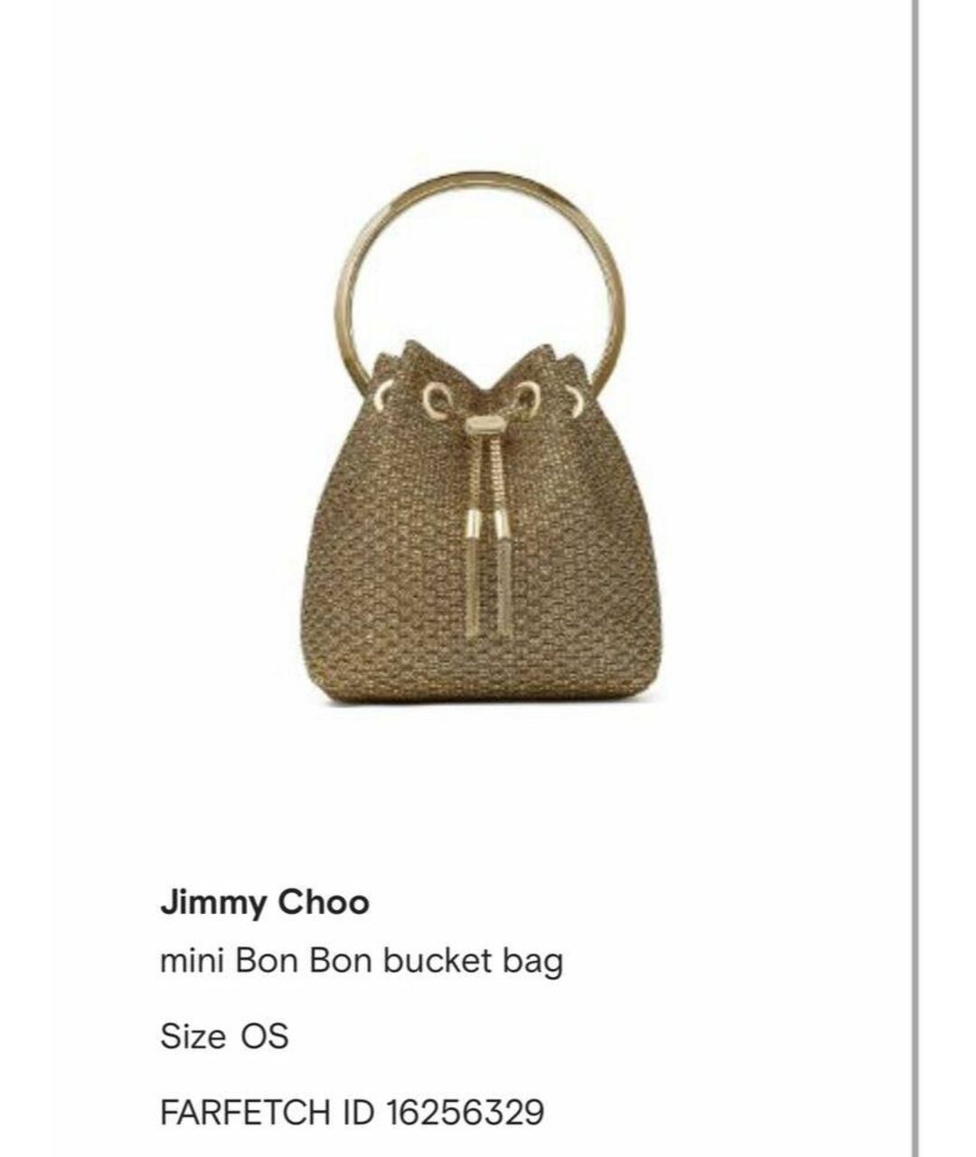 JIMMY CHOO Золотая сумка тоут, фото 5
