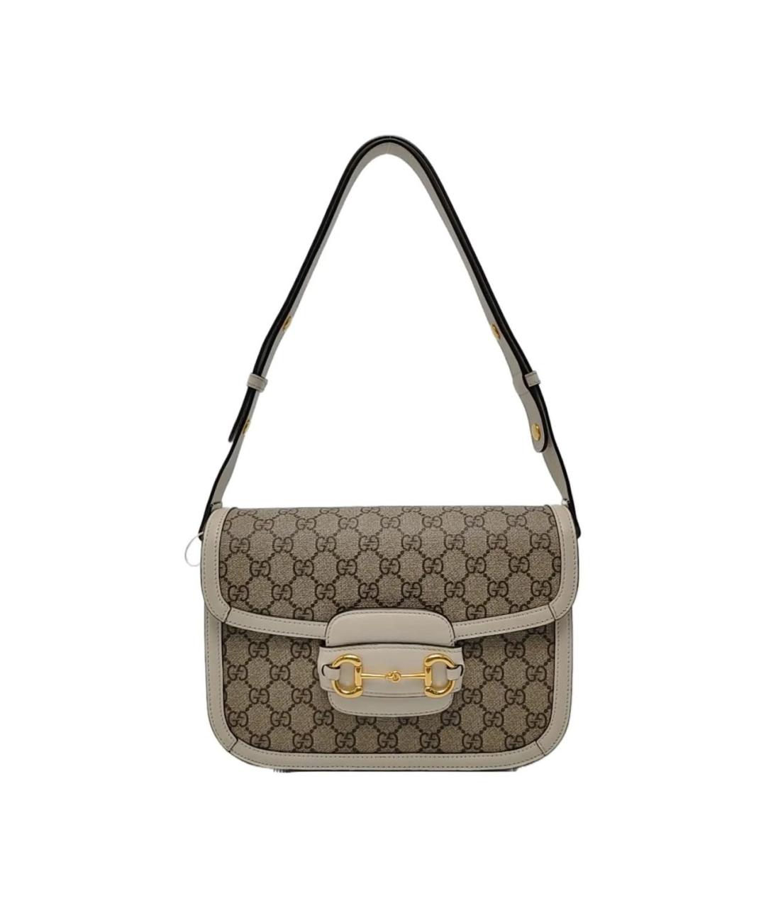 GUCCI Бежевая тканевая сумка через плечо, фото 1