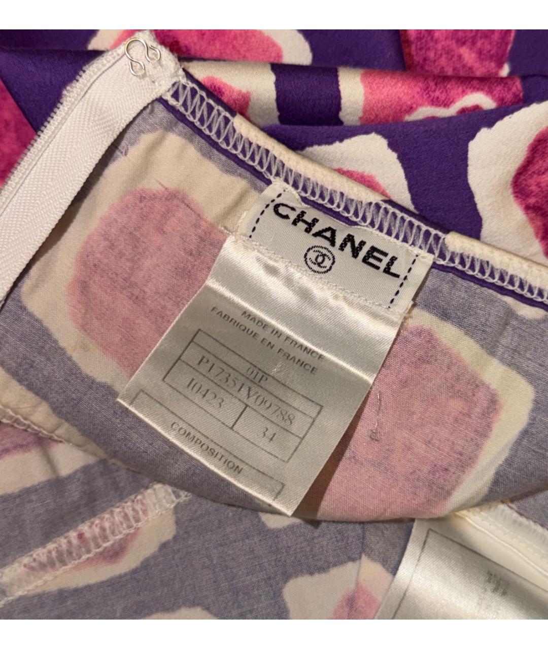 CHANEL Розовое хлопковое повседневное платье, фото 3