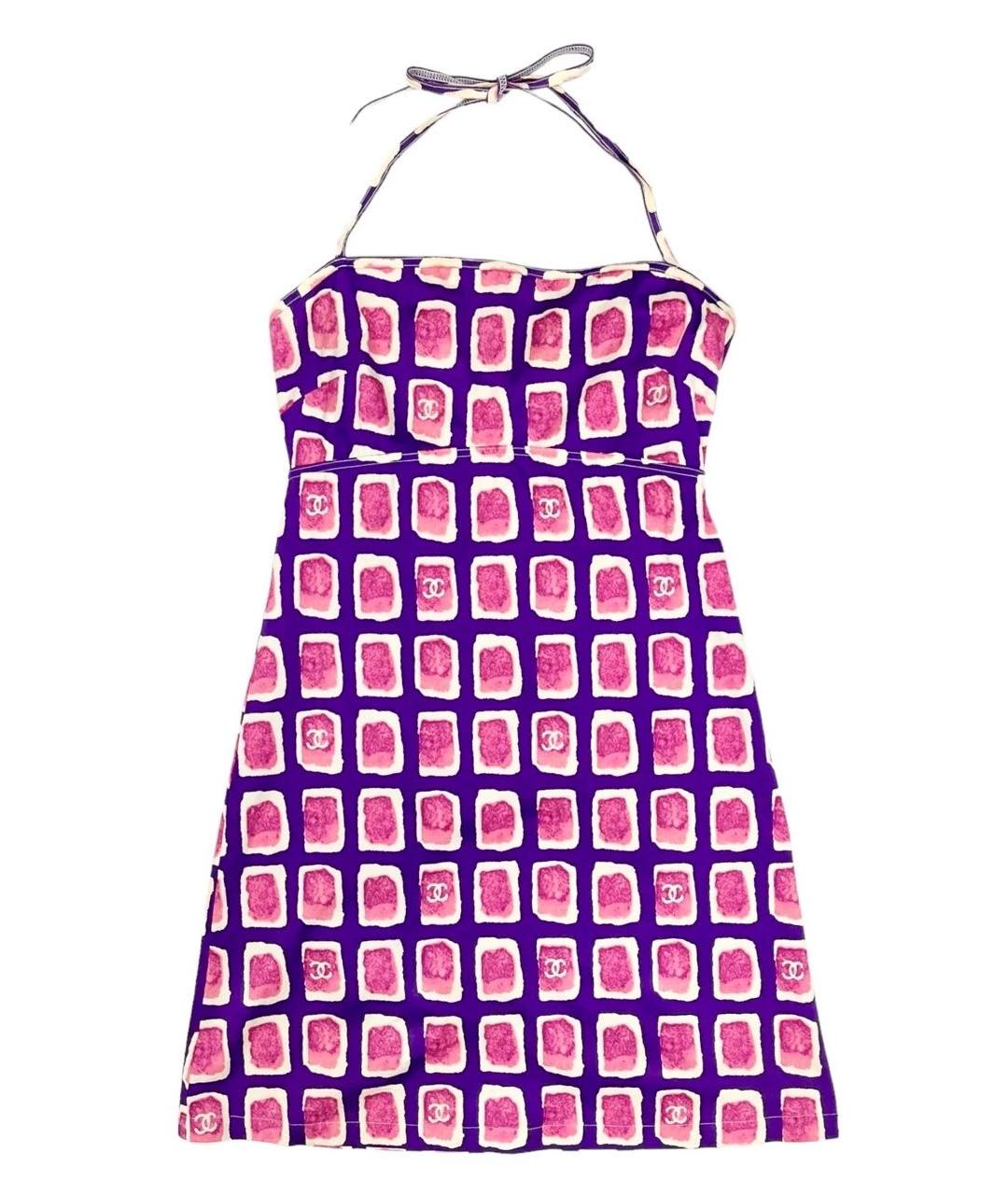 CHANEL Розовое хлопковое повседневное платье, фото 8