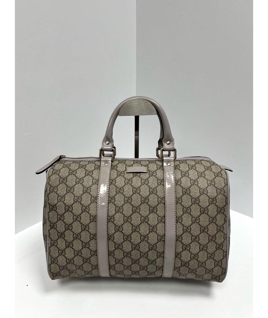 GUCCI Бежевая кожаная сумка с короткими ручками, фото 9