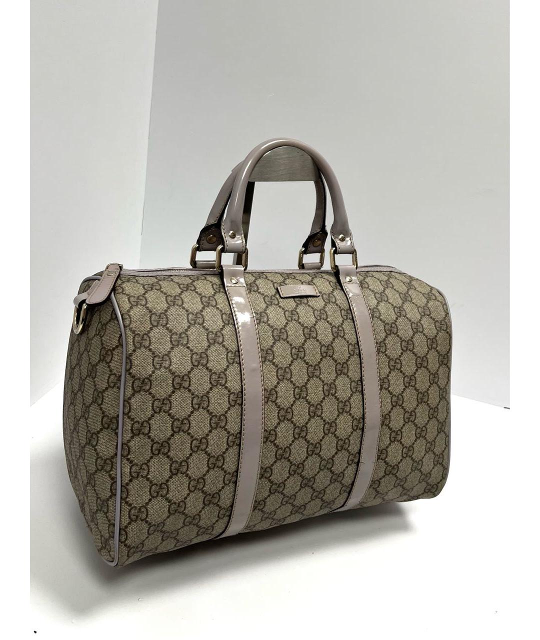 GUCCI Бежевая кожаная сумка с короткими ручками, фото 3