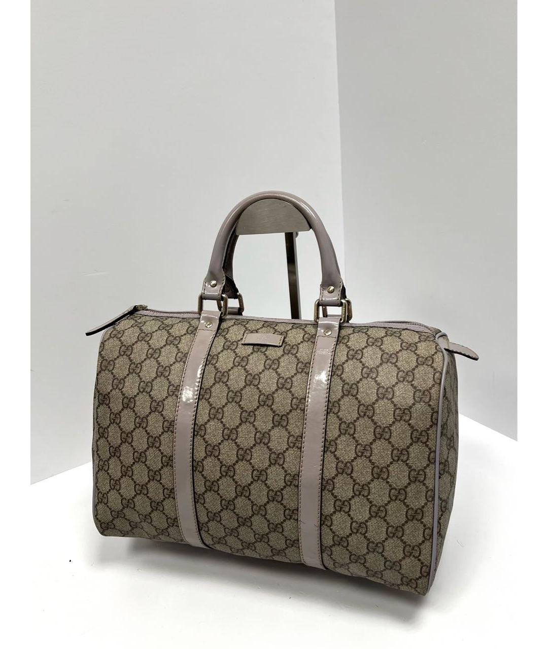 GUCCI Бежевая кожаная сумка с короткими ручками, фото 2