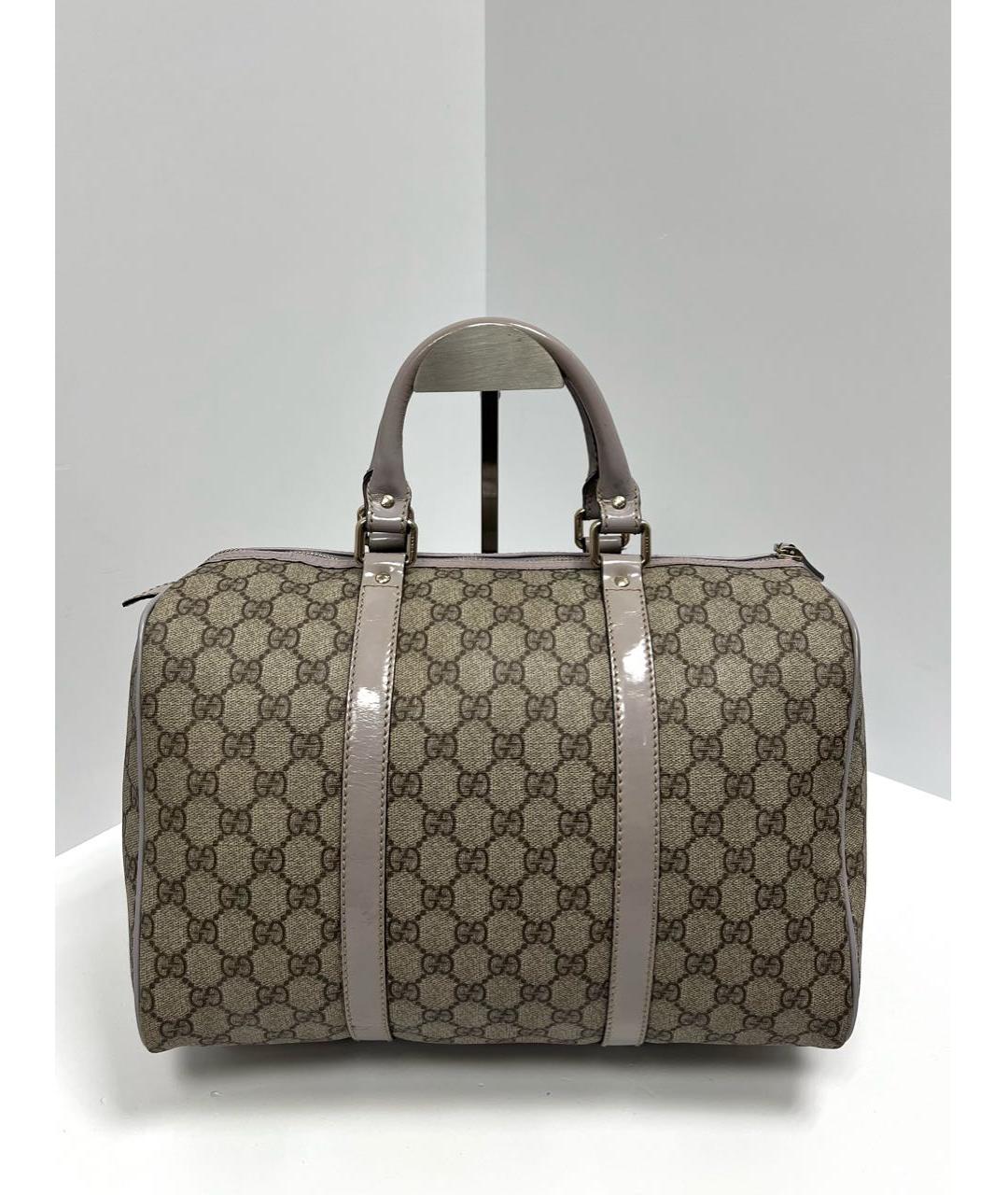 GUCCI Бежевая кожаная сумка с короткими ручками, фото 5