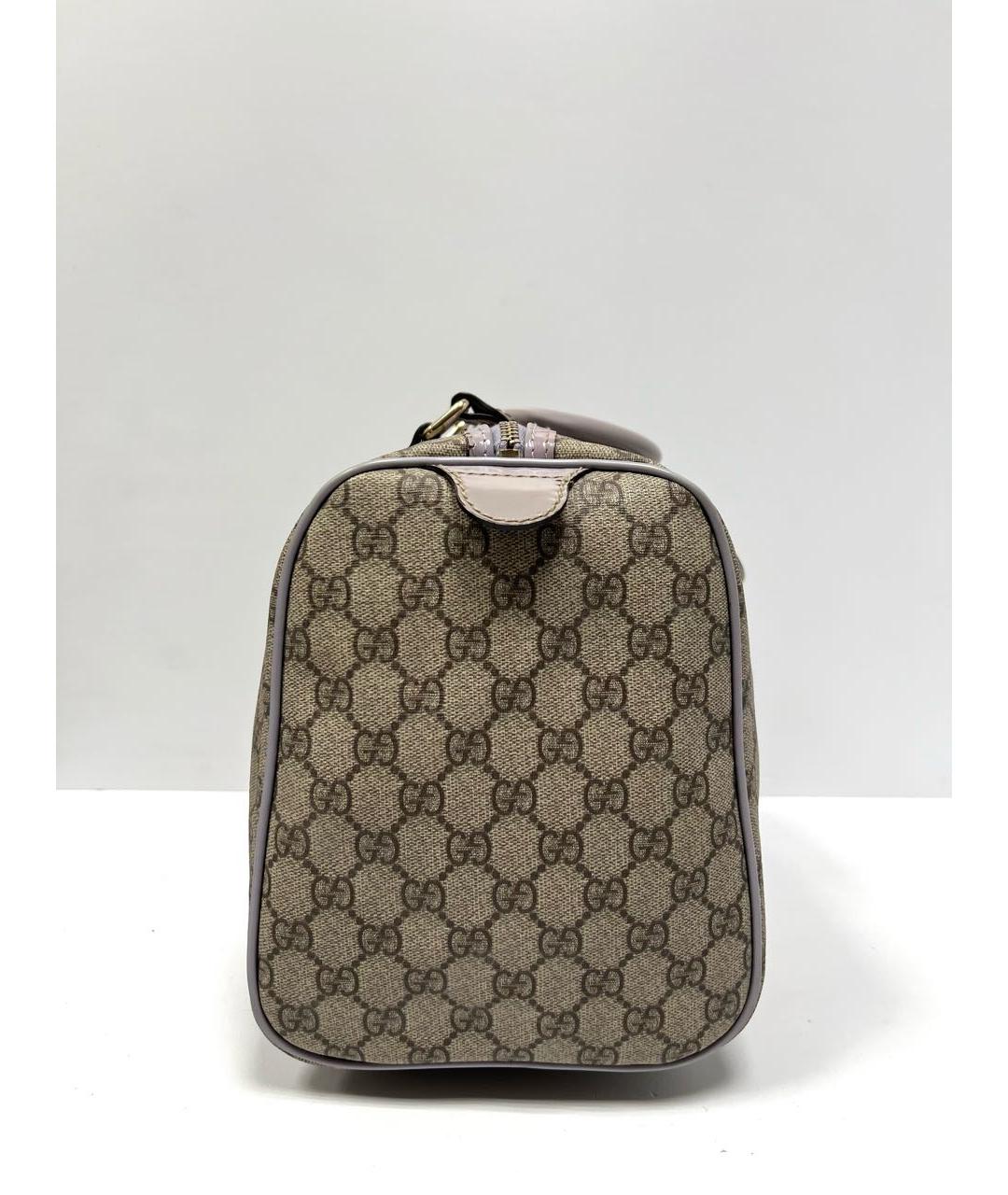 GUCCI Бежевая кожаная сумка с короткими ручками, фото 6