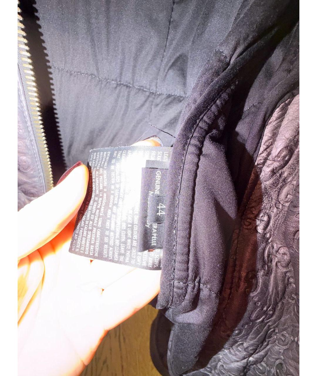 GUCCI Антрацитовая кожаная куртка, фото 8