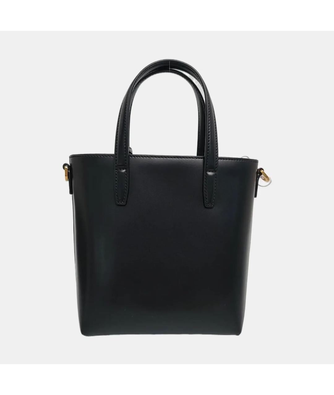 SAINT LAURENT Черная кожаная сумка с короткими ручками, фото 4