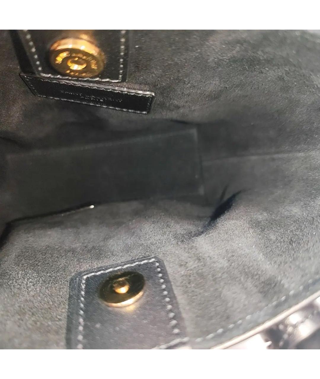 SAINT LAURENT Черная кожаная сумка с короткими ручками, фото 6