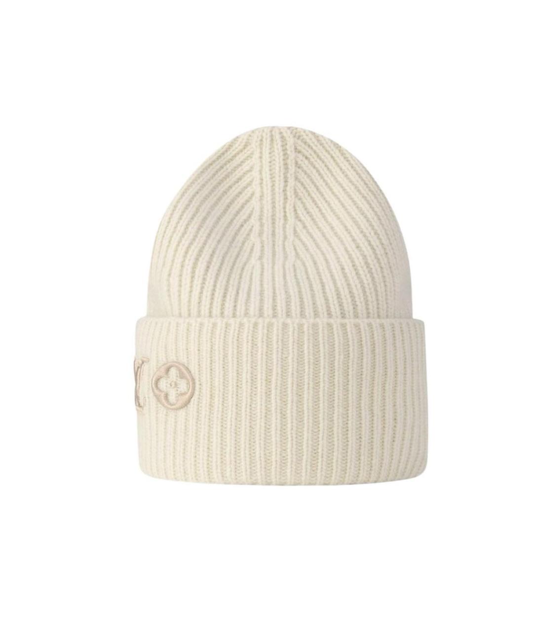 LOUIS VUITTON Белая шерстяная шапка, фото 1