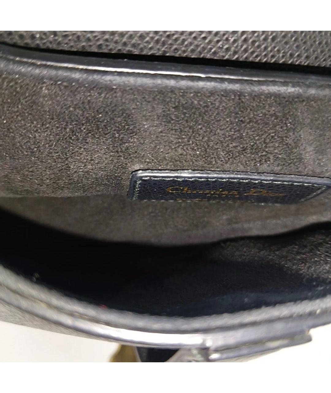 CHRISTIAN DIOR Черная кожаная сумка с короткими ручками, фото 8