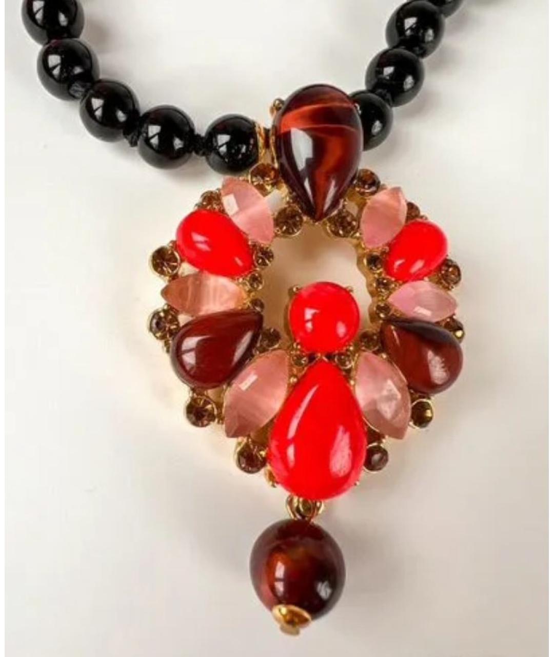 KATE SPADE Красное металлическое колье, фото 2