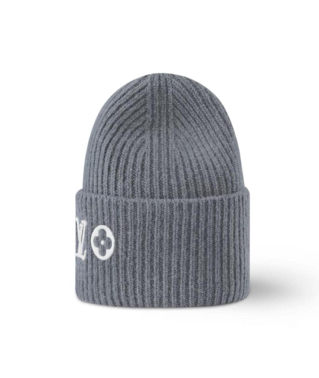 LOUIS VUITTON Серая шерстяная шапка, фото 1