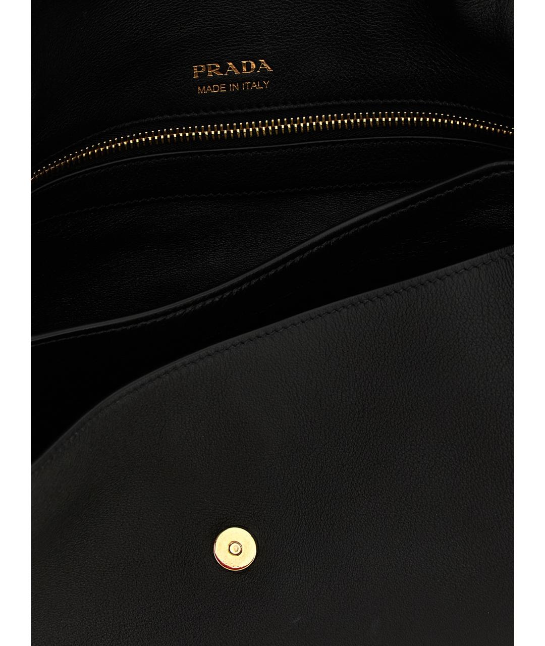 PRADA Черная кожаная сумка через плечо, фото 3