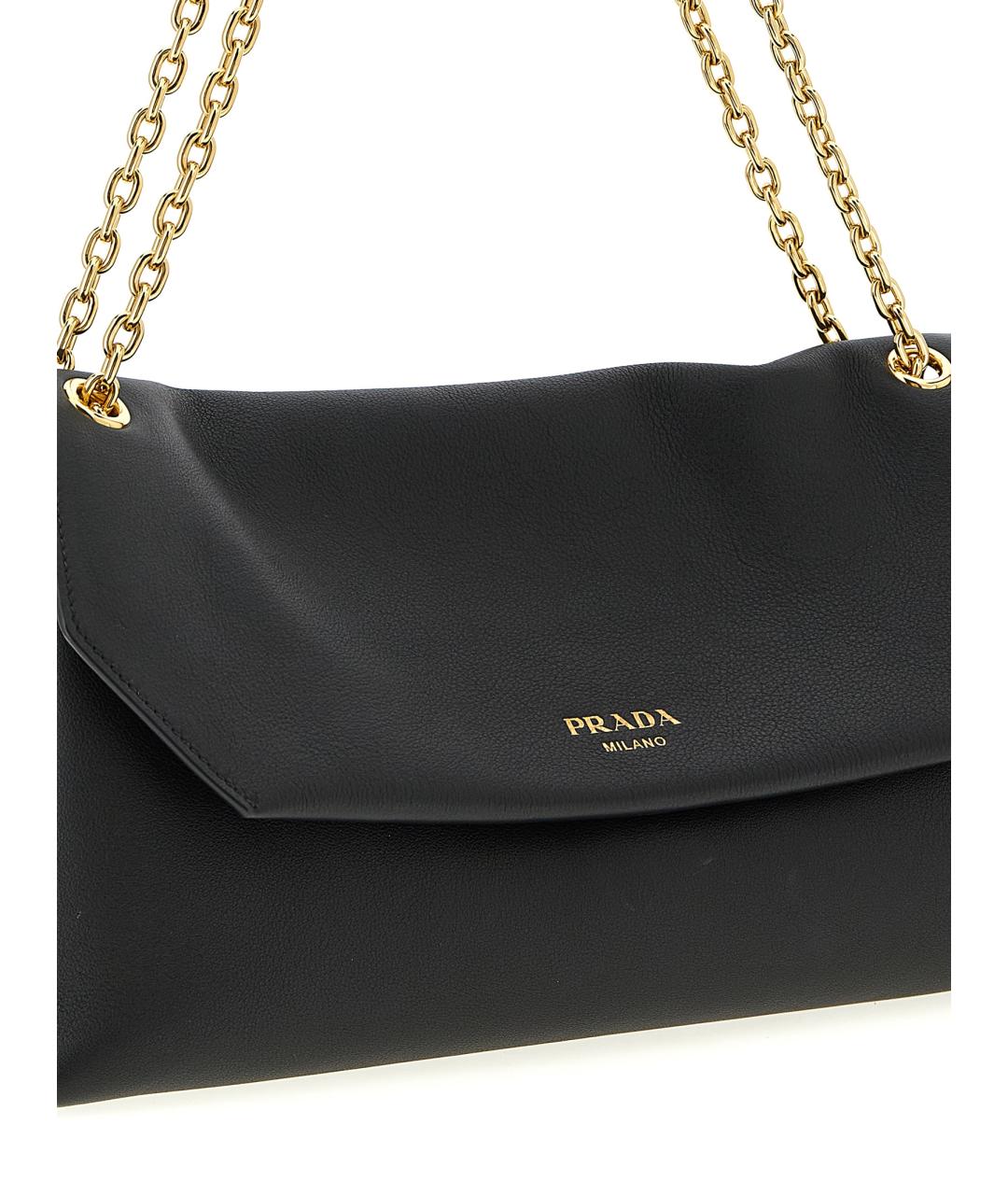 PRADA Черная кожаная сумка через плечо, фото 2