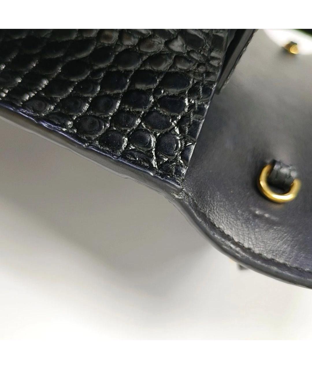 SAINT LAURENT Черная кожаная сумка через плечо, фото 7