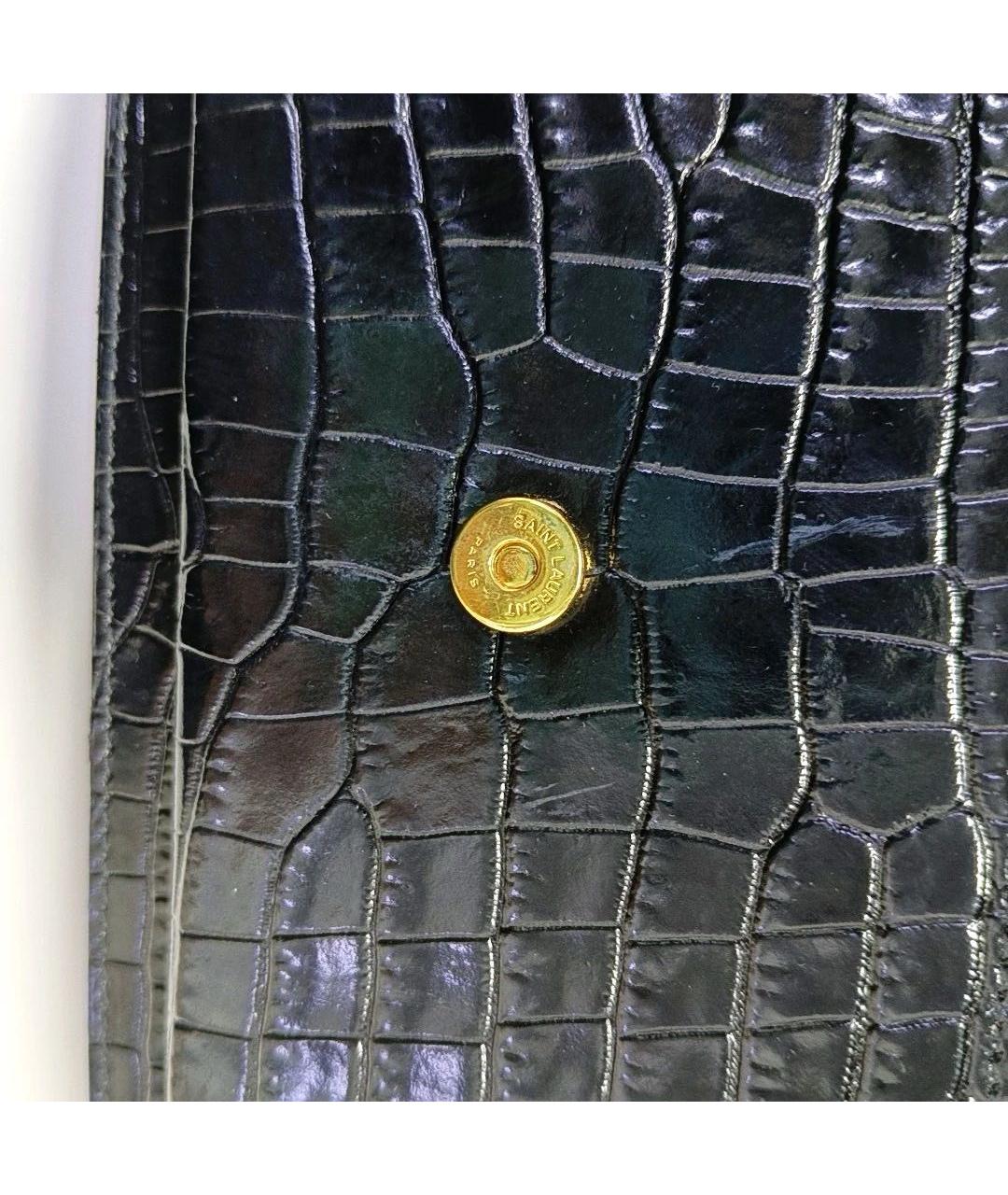 SAINT LAURENT Черная кожаная сумка через плечо, фото 6