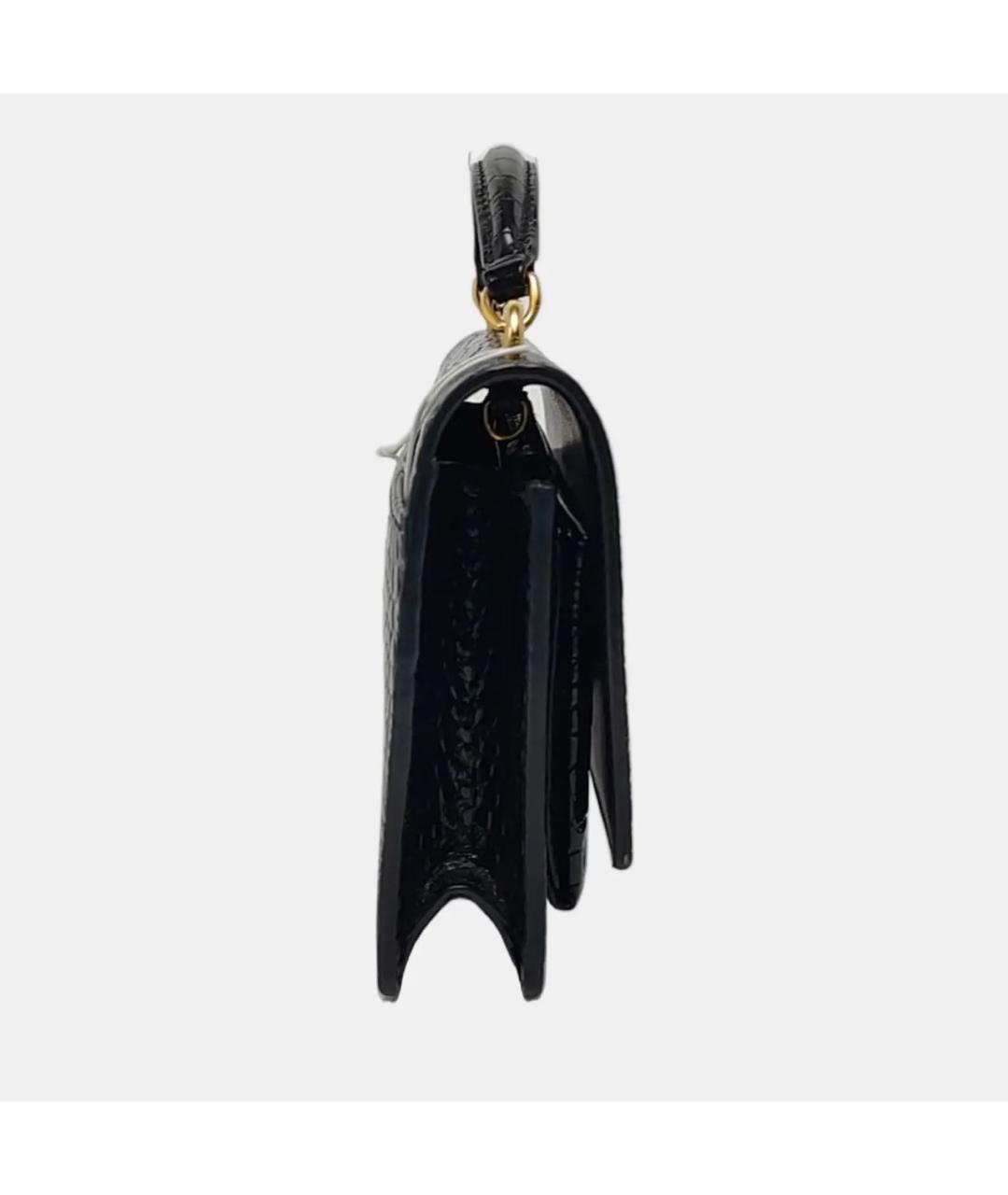 SAINT LAURENT Черная кожаная сумка через плечо, фото 3