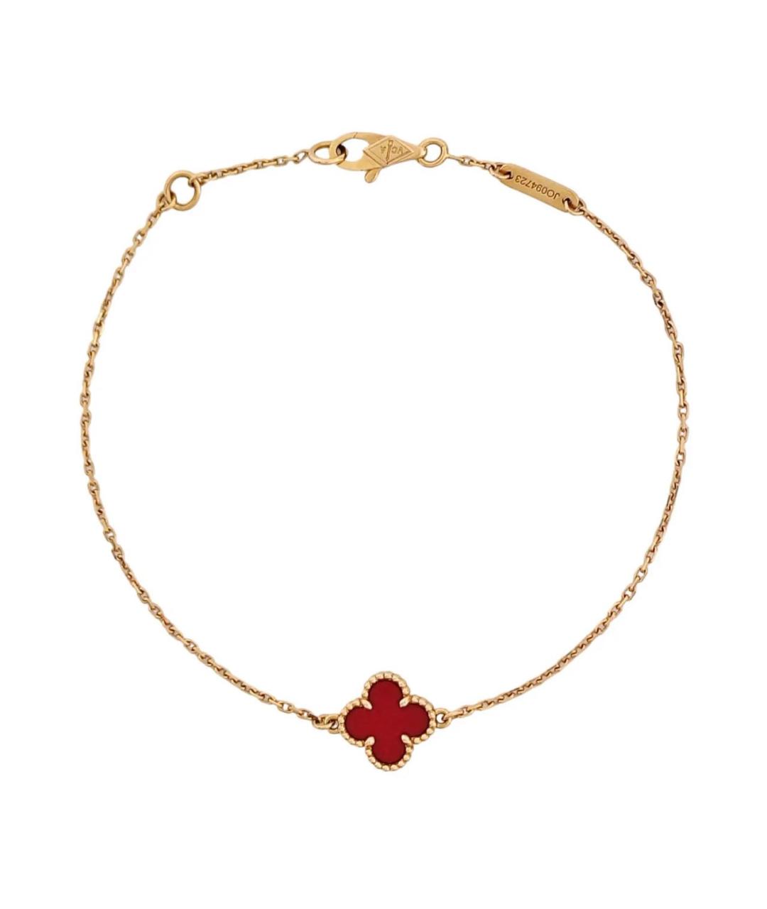 VAN CLEEF & ARPELS Бордовый браслет из розового золота, фото 1