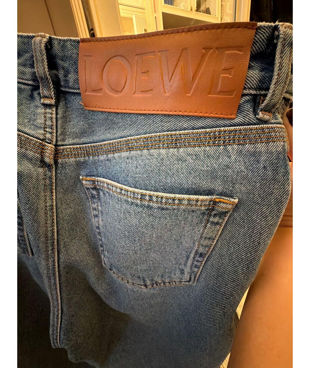LOEWE Синие хлопковые прямые джинсы, фото 7