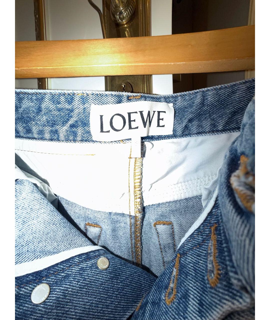 LOEWE Синие хлопковые прямые джинсы, фото 3