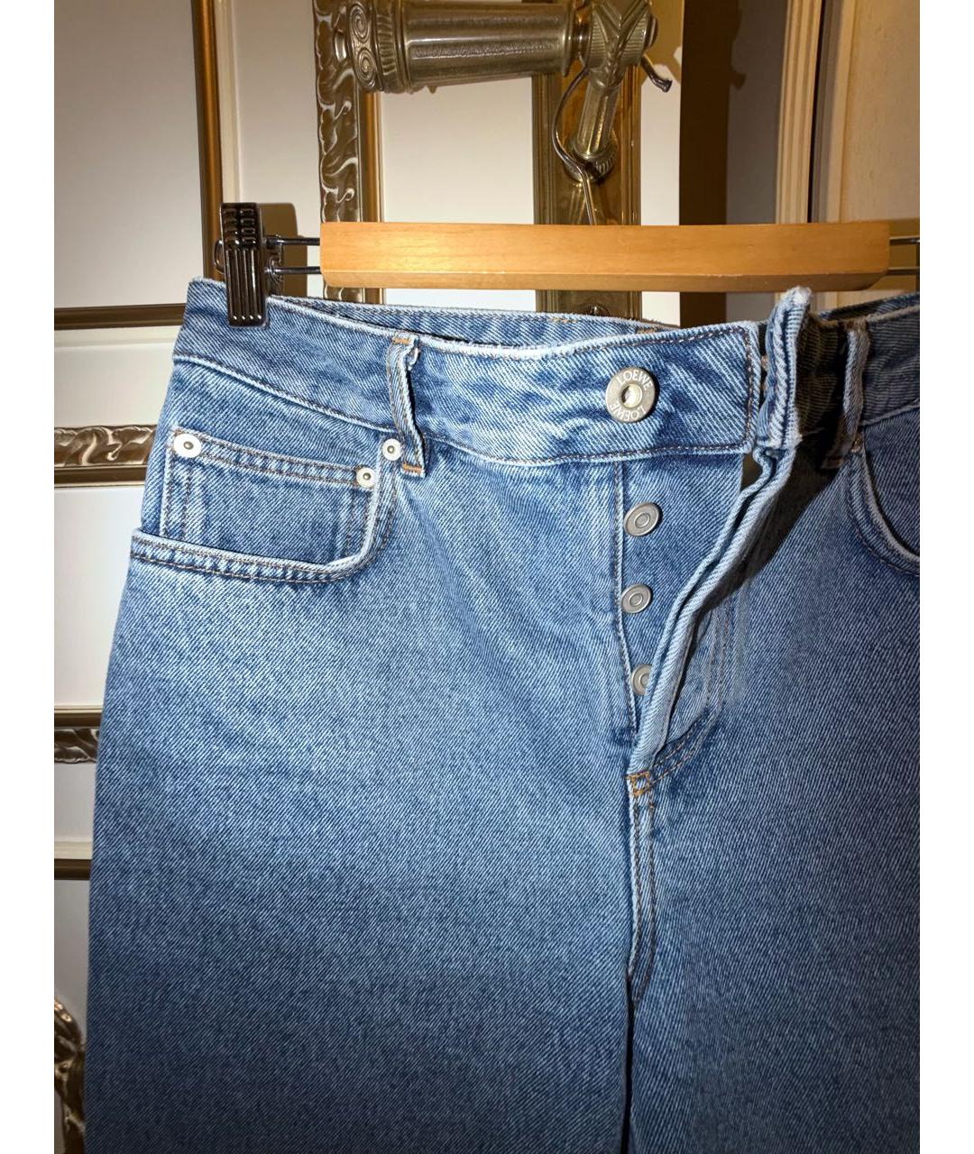 LOEWE Синие хлопковые прямые джинсы, фото 4