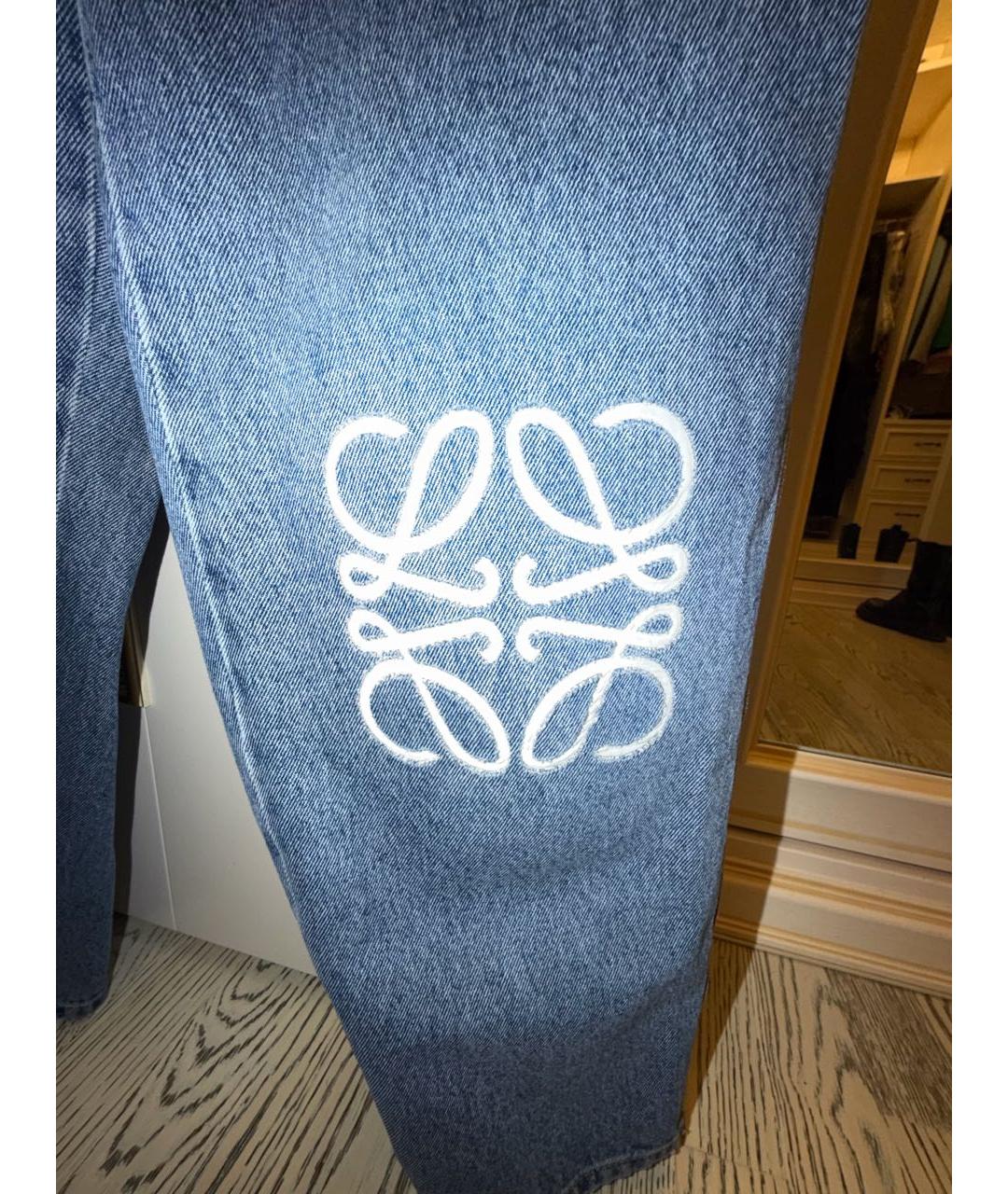 LOEWE Синие хлопковые прямые джинсы, фото 5