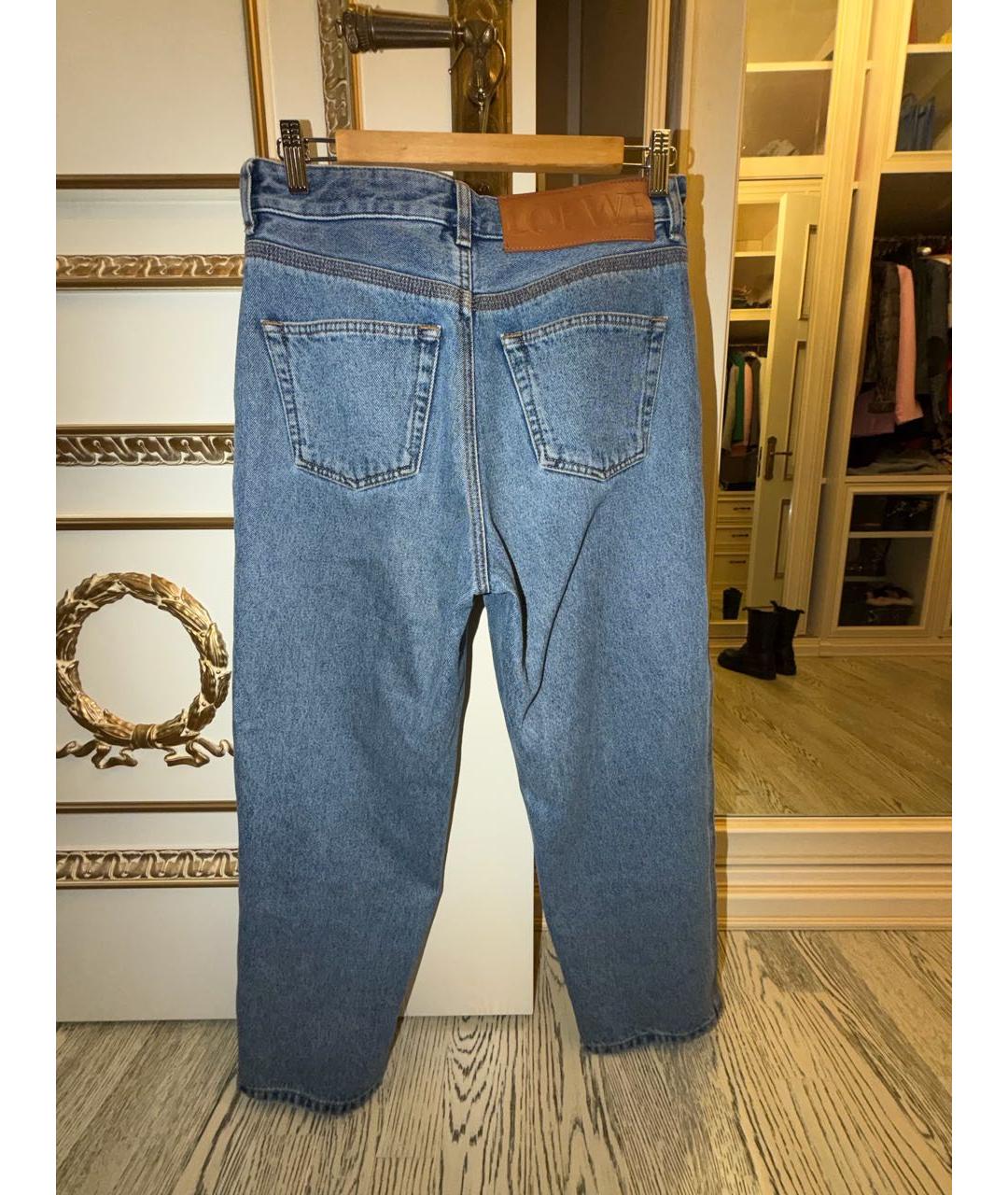 LOEWE Синие хлопковые прямые джинсы, фото 2