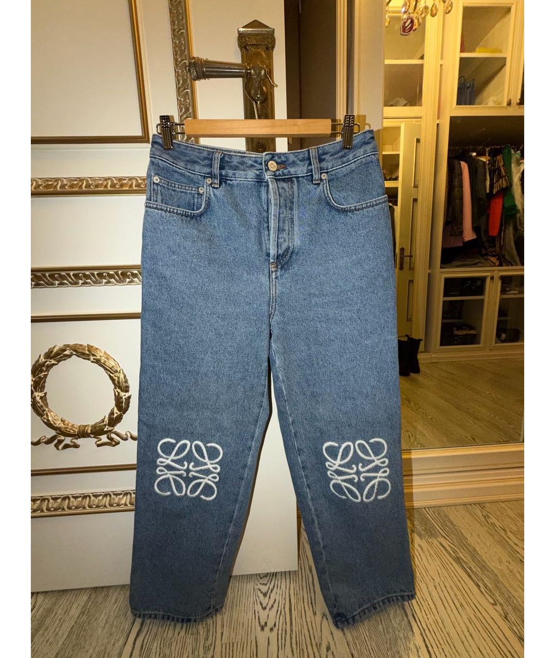 LOEWE Синие хлопковые прямые джинсы, фото 8