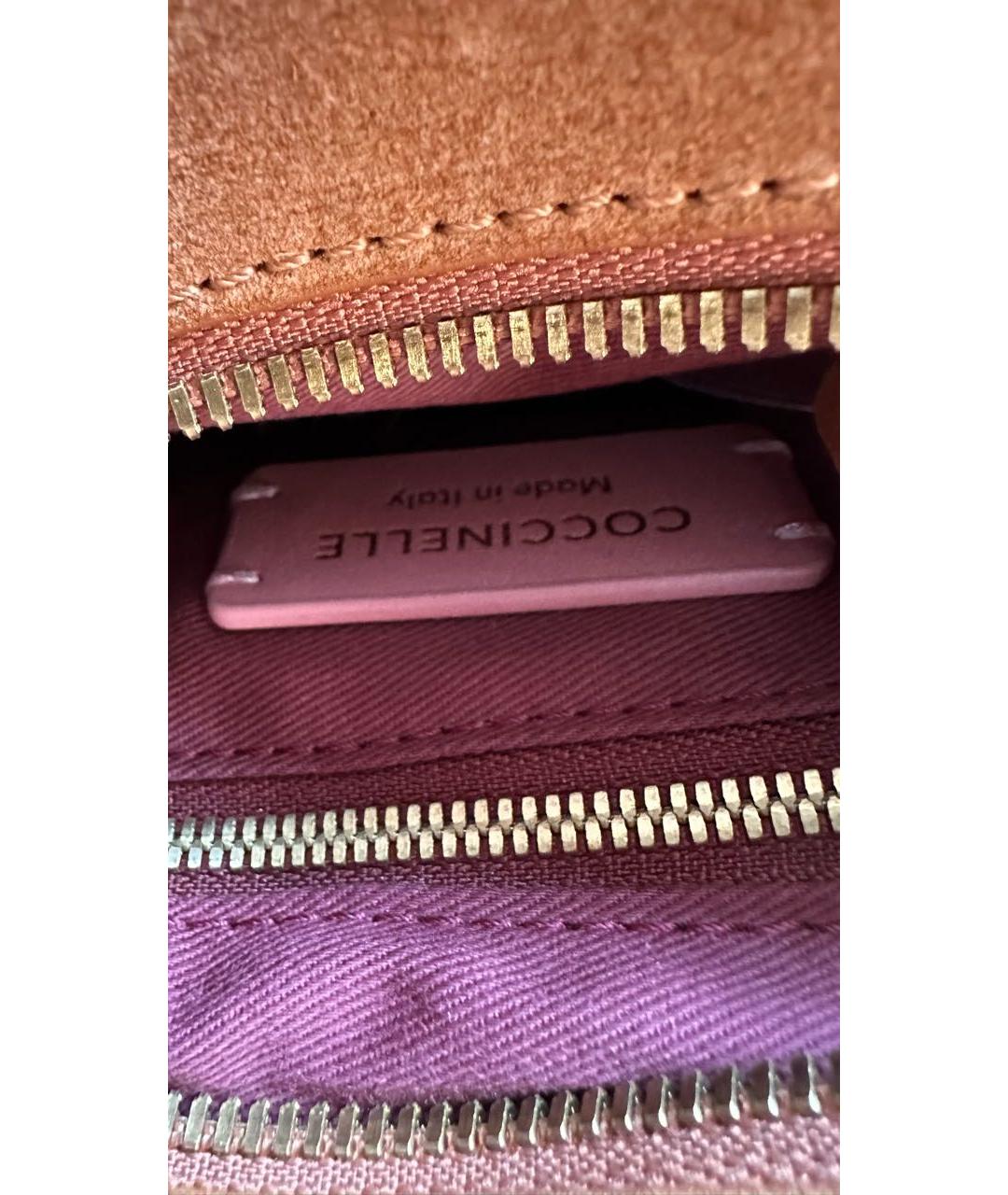 COCCINELLE Коричневая замшевая сумка через плечо, фото 6