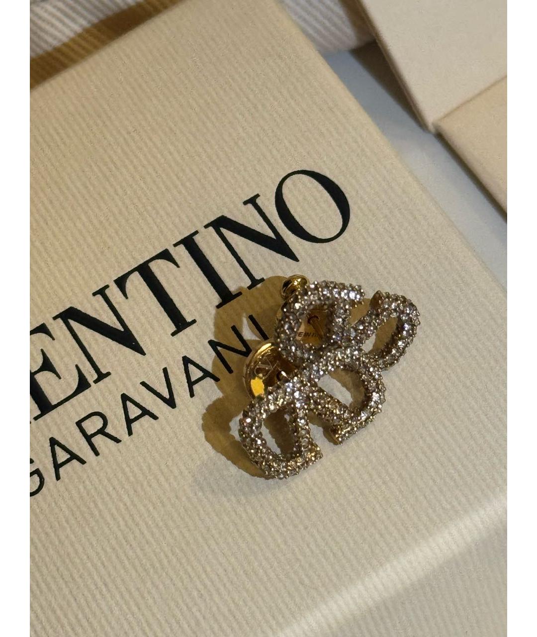 VALENTINO Золотые латунные серьги, фото 2