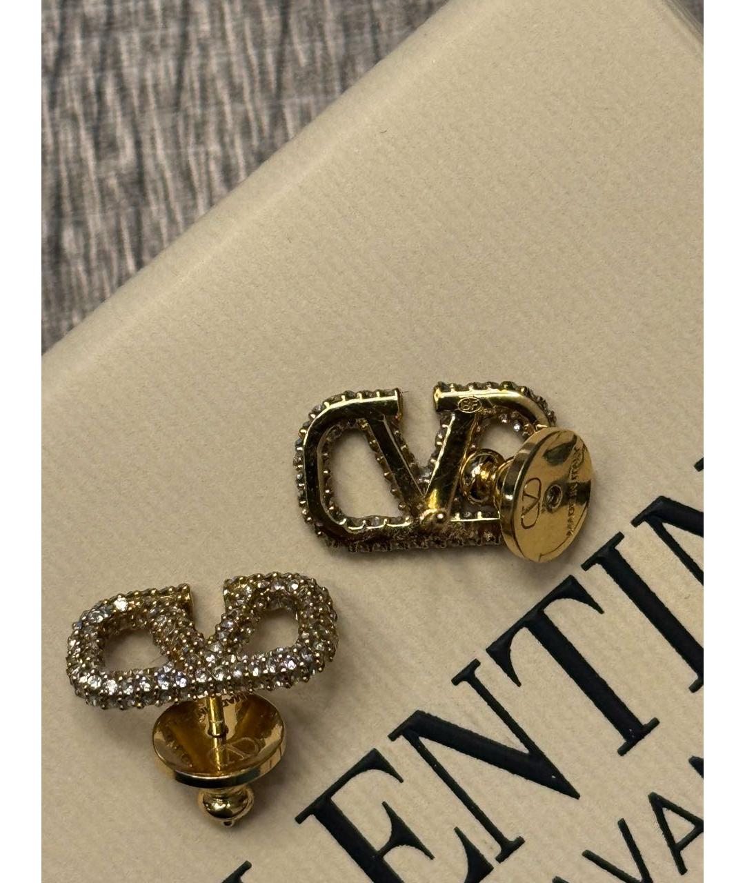 VALENTINO Золотые латунные серьги, фото 5