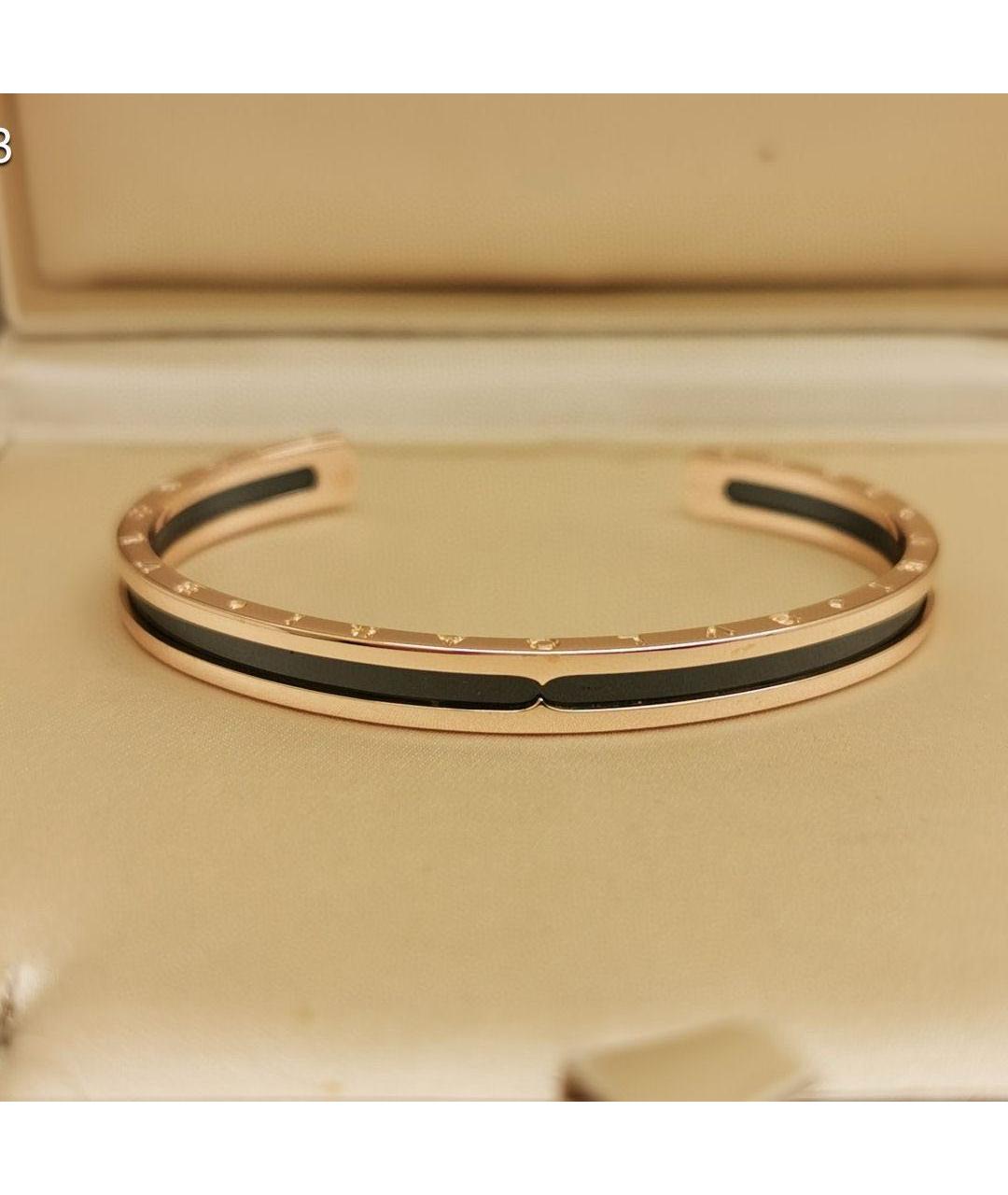 BVLGARI Черный браслет из желтого золота, фото 8