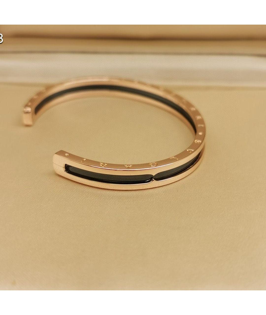 BVLGARI Черный браслет из желтого золота, фото 2