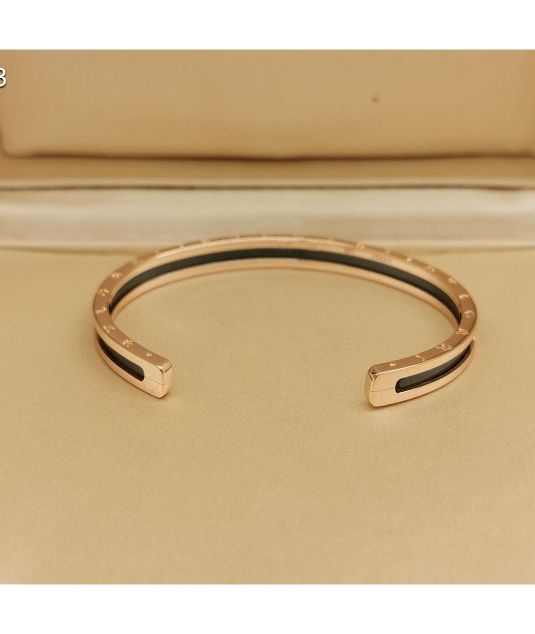 BVLGARI Черный браслет из желтого золота, фото 3