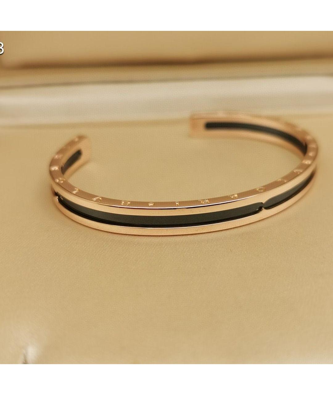 BVLGARI Черный браслет из желтого золота, фото 5