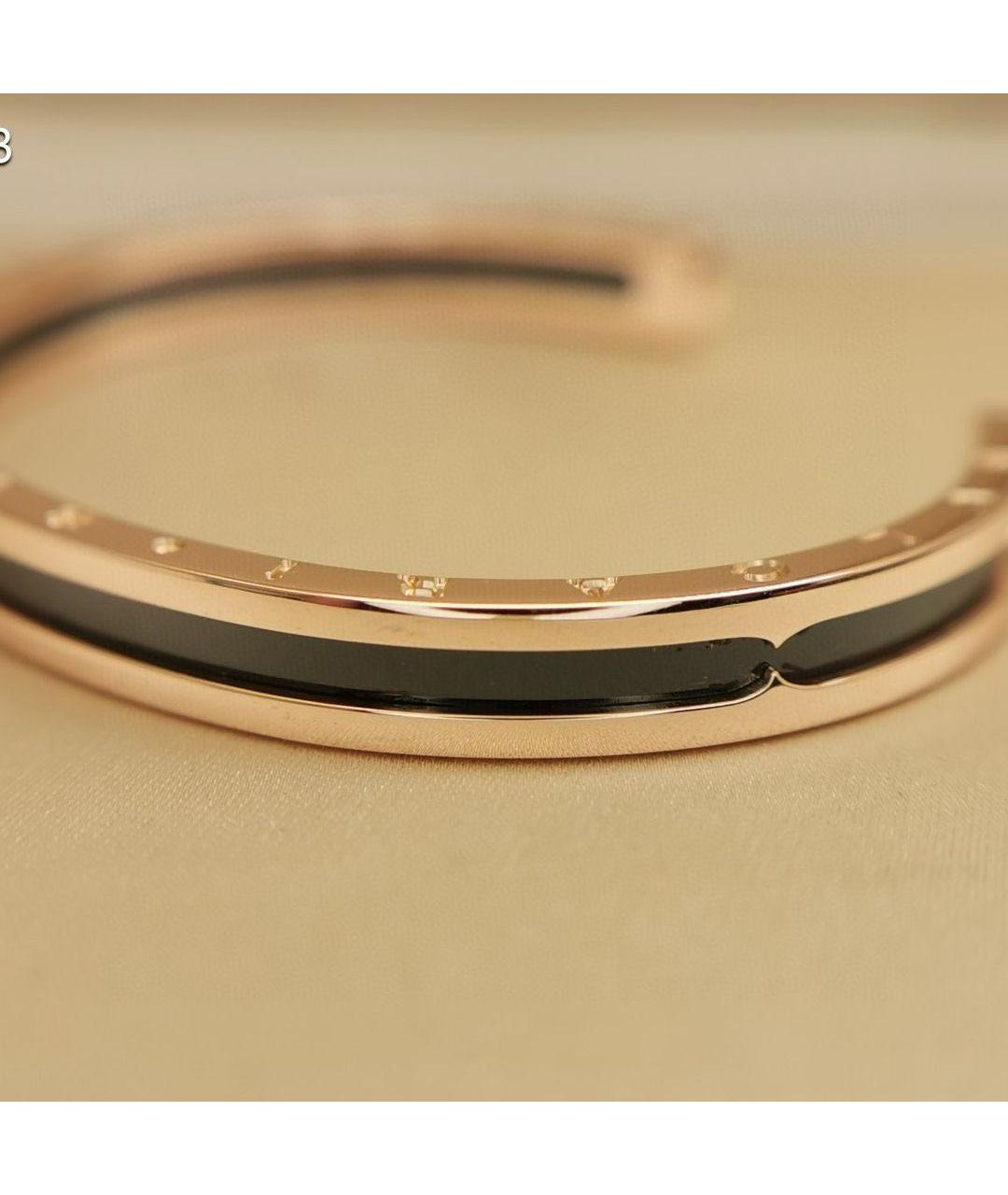 BVLGARI Черный браслет из желтого золота, фото 7