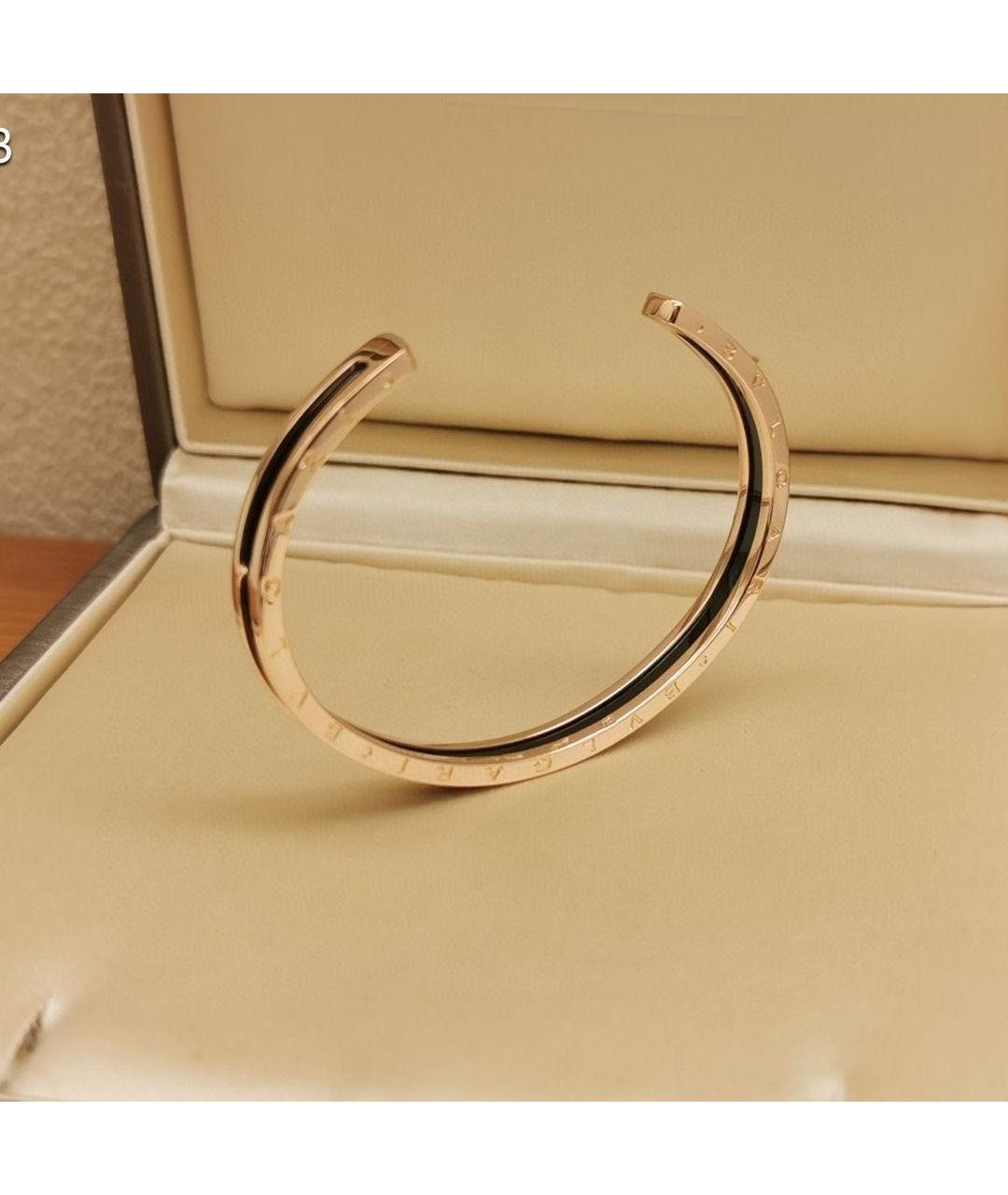 BVLGARI Черный браслет из желтого золота, фото 4