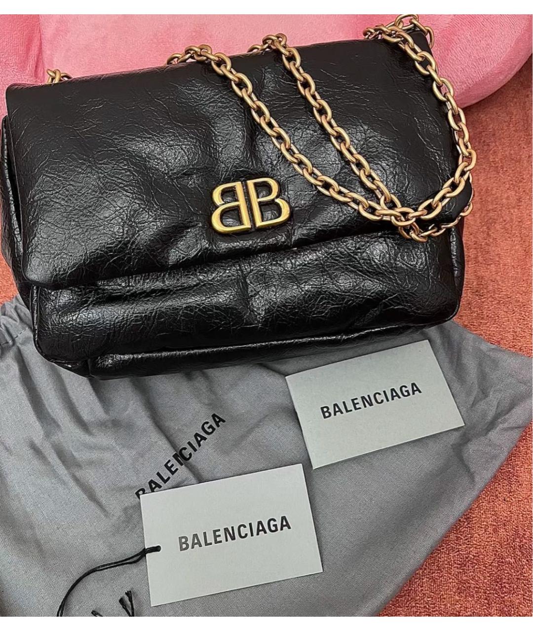 BALENCIAGA Черная сумка через плечо из лакированной кожи, фото 2