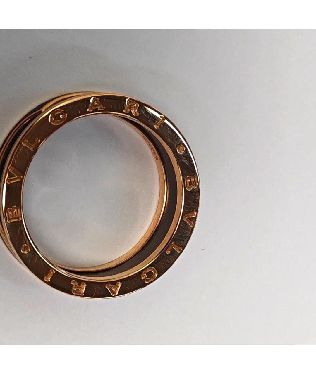 BVLGARI Черное кольцо из розового золота, фото 4